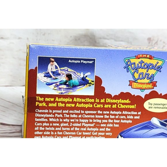 Vintage 2000 Autopia Cars Disneyland Chevron Toy Car - Pull Back Rolling Gift - Picture 11 of 14